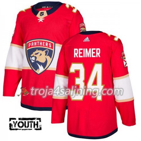 Florida Panthers tröja James Reimer 34 Röd 2017-2018 Adidas Authentic - NHL Tröjor Barn
